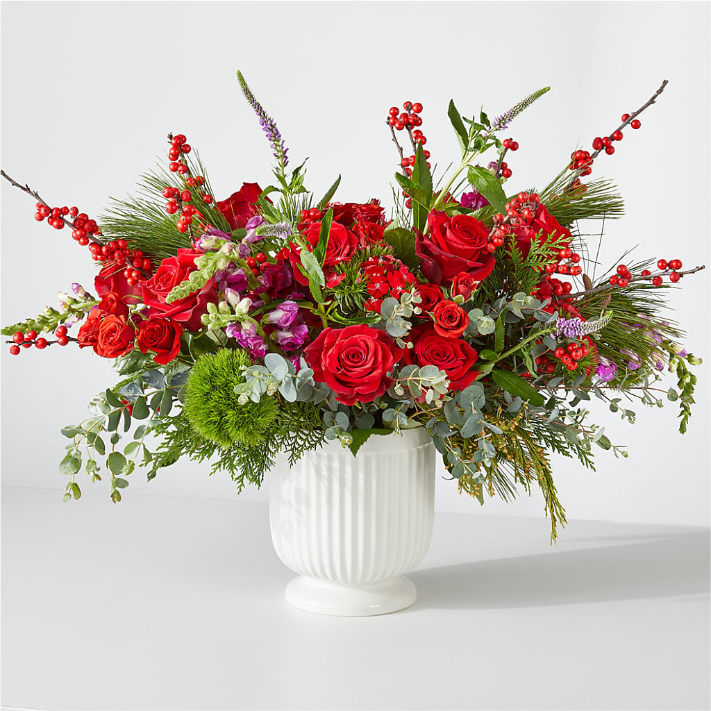 Big Red Bow Bouquet – Halstead Floral At The Plaza, Halstead KS