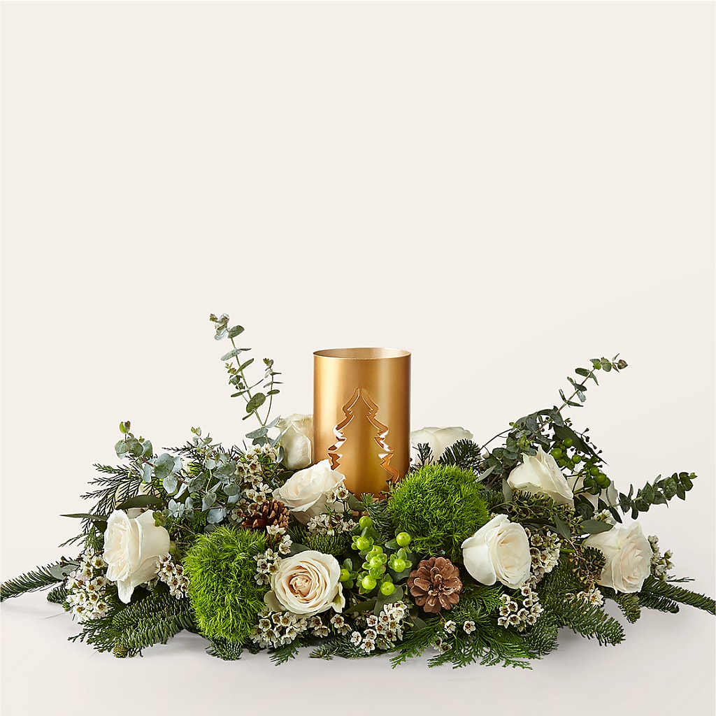 Chestnuts Roasting Centerpiece – Halstead Floral At The Plaza, Halstead KS