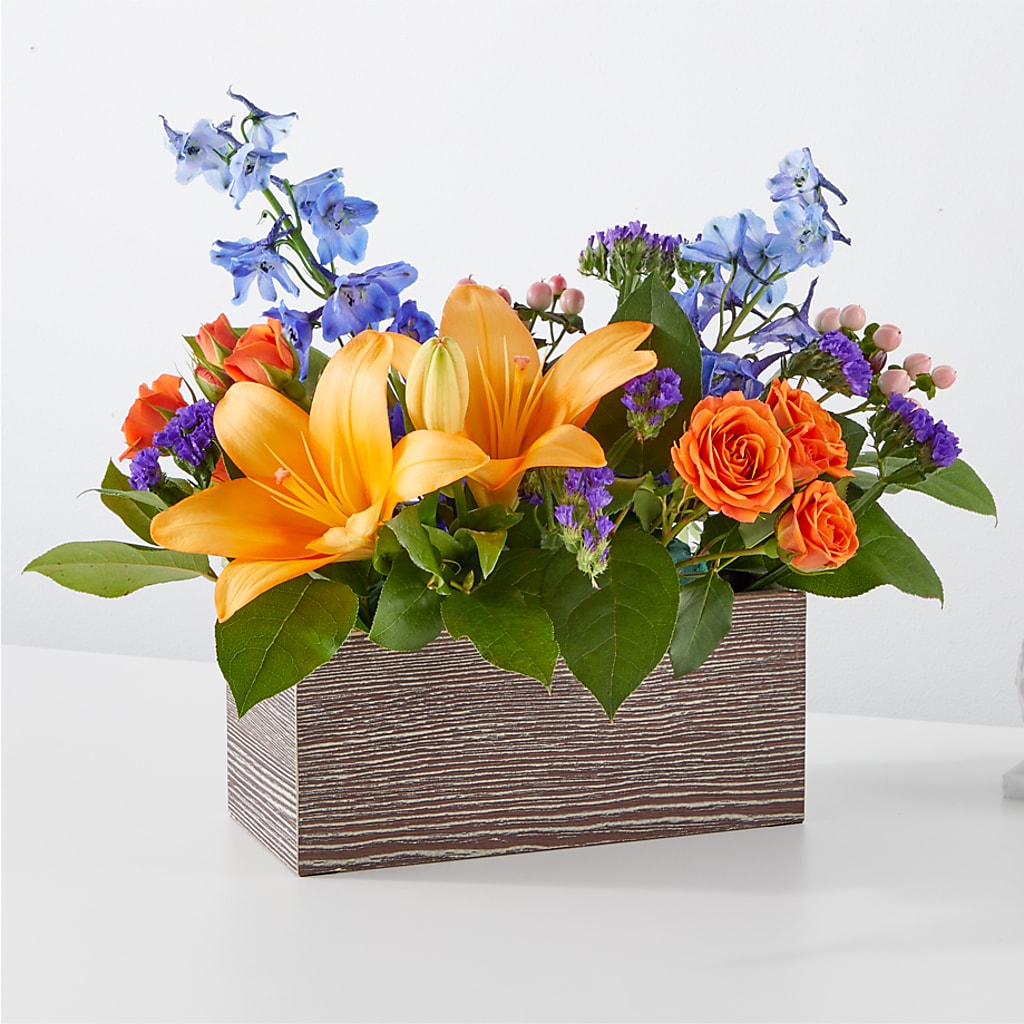 Radiant Citrus Box Bouquet – Halstead Floral At The Plaza, Halstead KS
