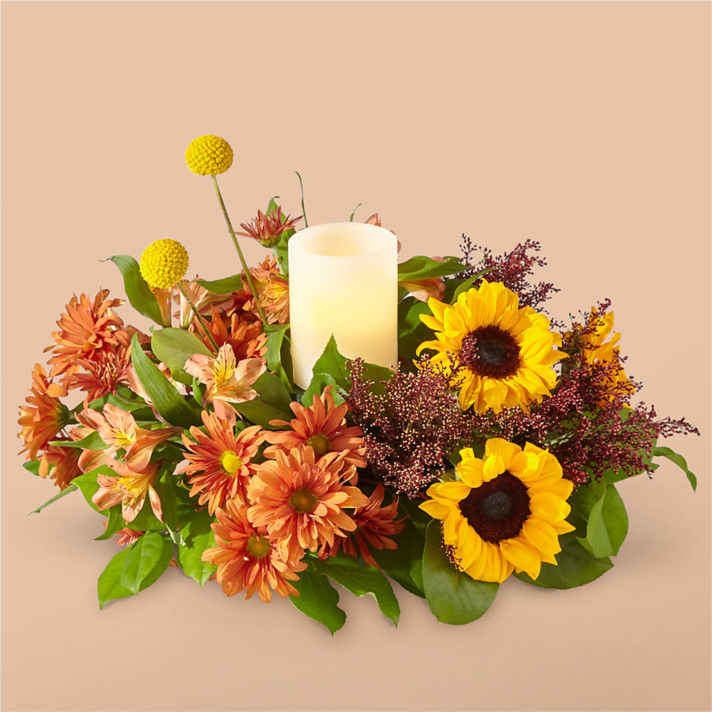 Honey Spark Centerpiece – Halstead Floral At The Plaza, Halstead KS