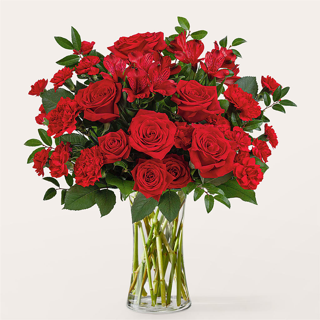 Brilliant Ruby Bouquet – Halstead Floral At The Plaza, Halstead KS