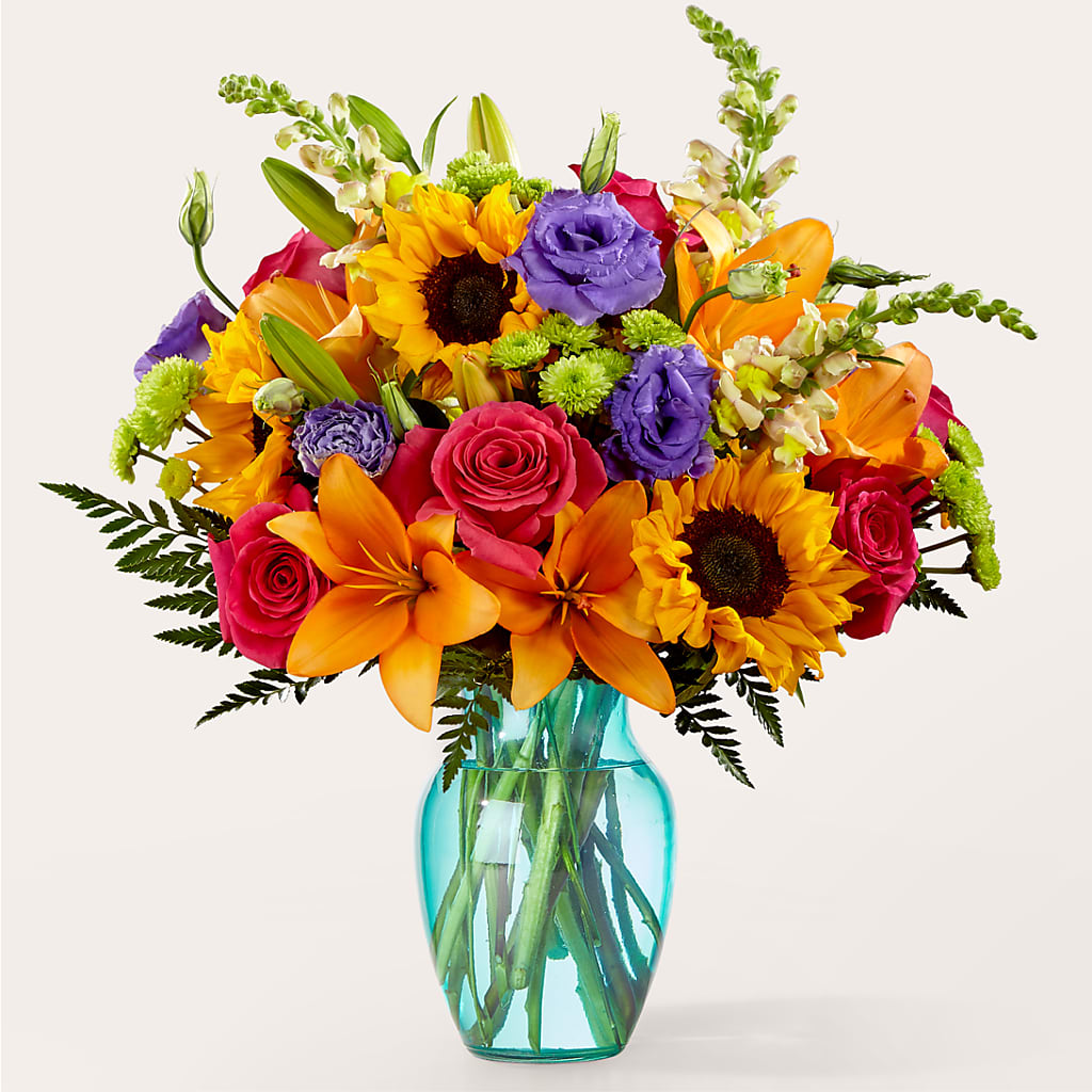 Double Rainbow Bouquet – Halstead Floral At The Plaza, Halstead KS