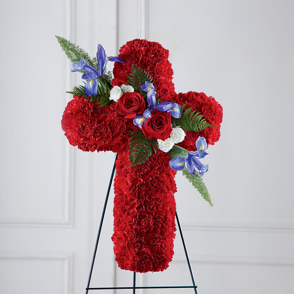 Faithful Hero Floral Cross – Halstead Floral At The Plaza, Halstead KS