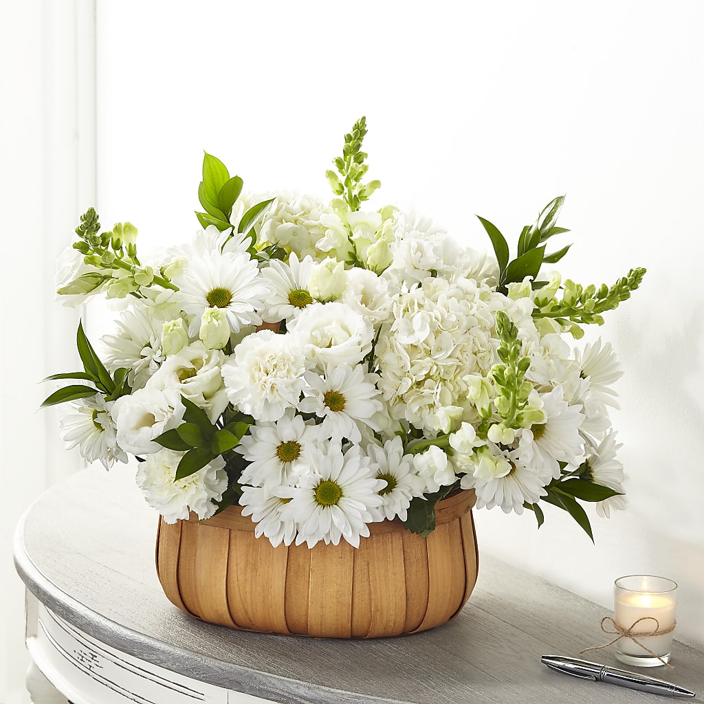 Pure Ivory Basket – Halstead Floral At The Plaza, Halstead KS