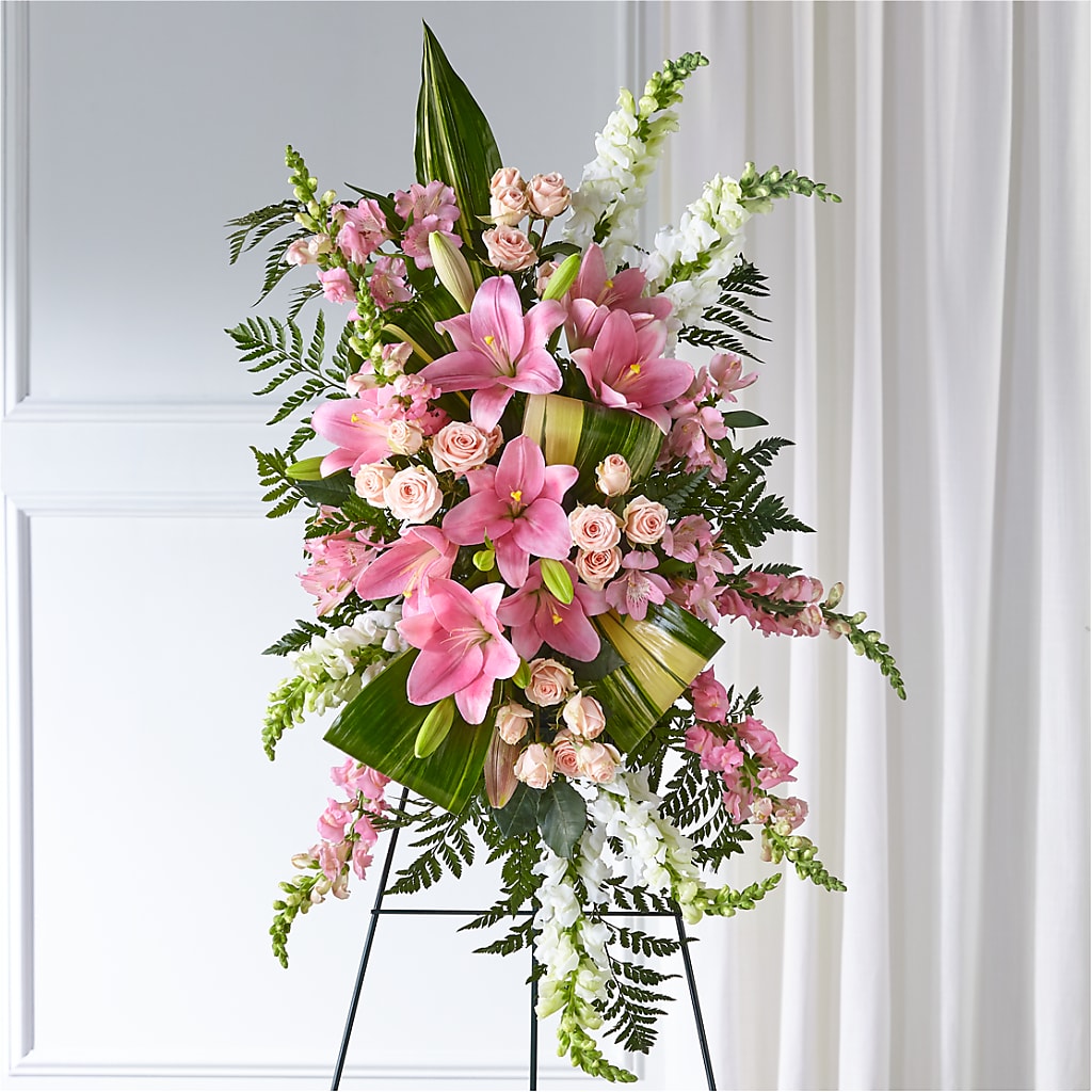 Elegant Embrace Standing Spray – Halstead Floral At The Plaza, Halstead KS