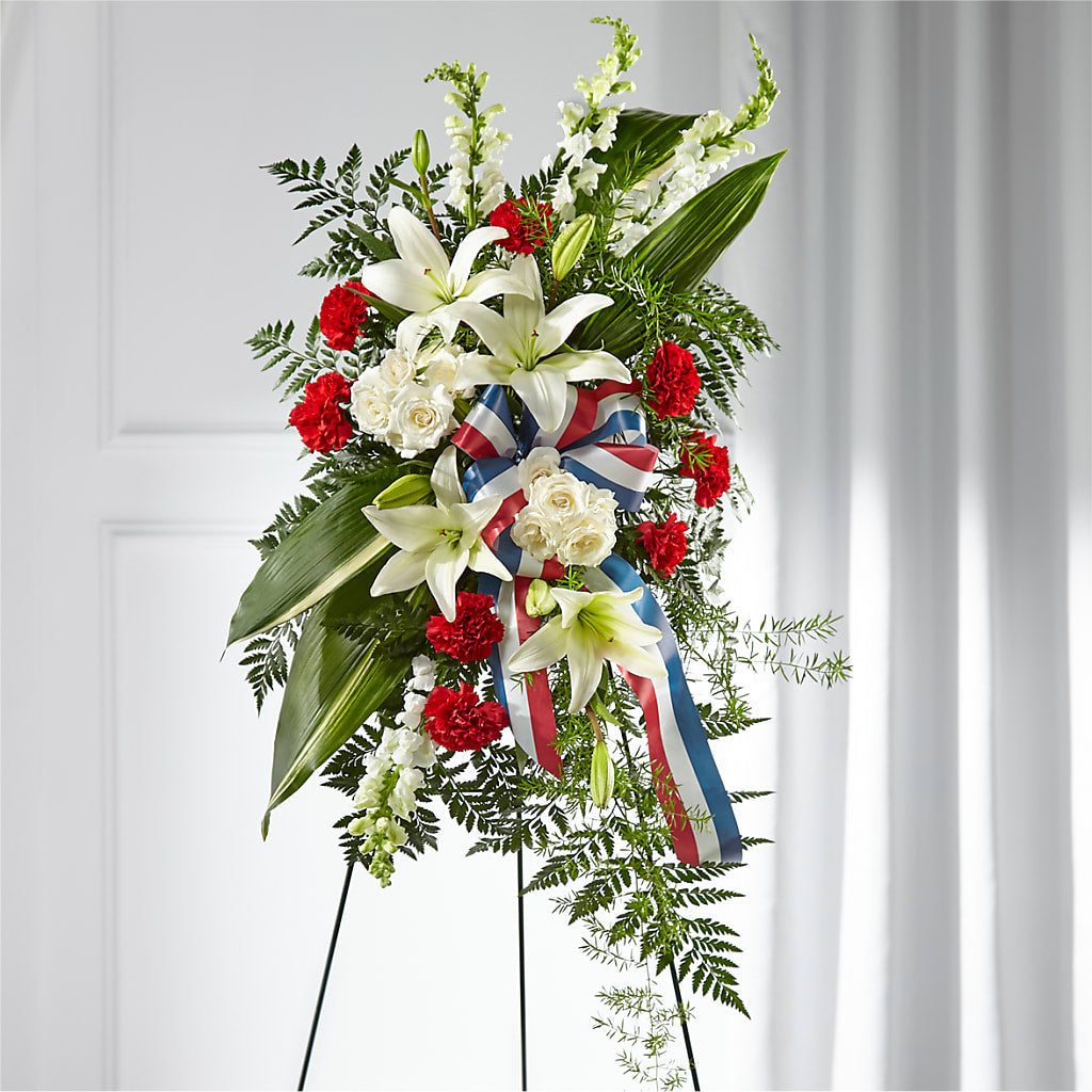 Stars of Life Standing Spray – Halstead Floral At The Plaza, Halstead KS