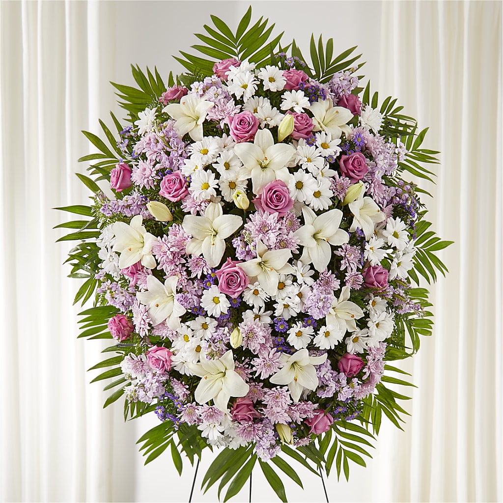 Surrounded by Love Standing Spray – Halstead Floral At The Plaza, Halstead KS