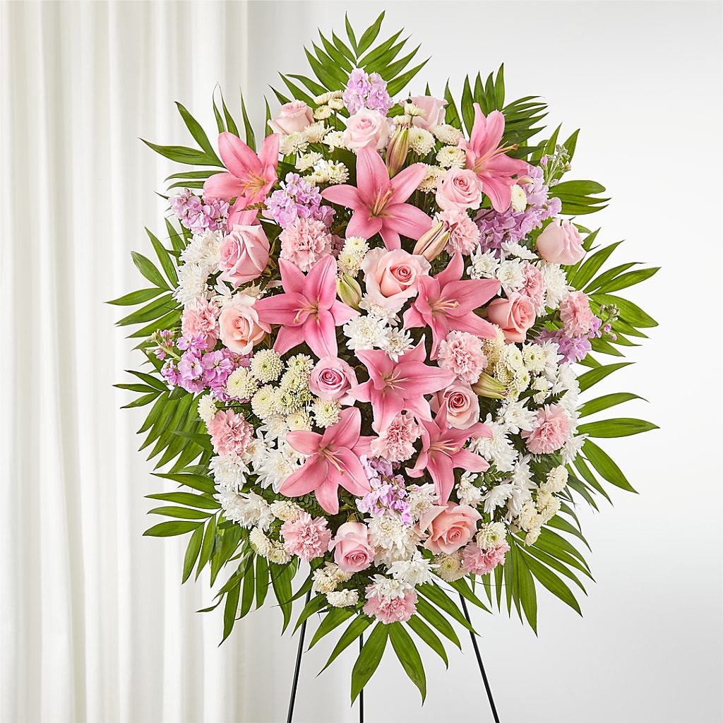 Offering Solace Standing Spray – Halstead Floral At The Plaza, Halstead KS