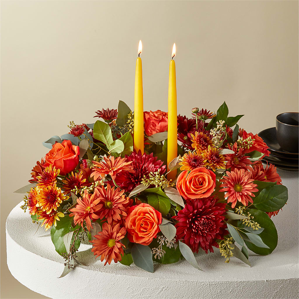 Ember Banquet Centerpiece – Halstead Floral At The Plaza, Halstead KS