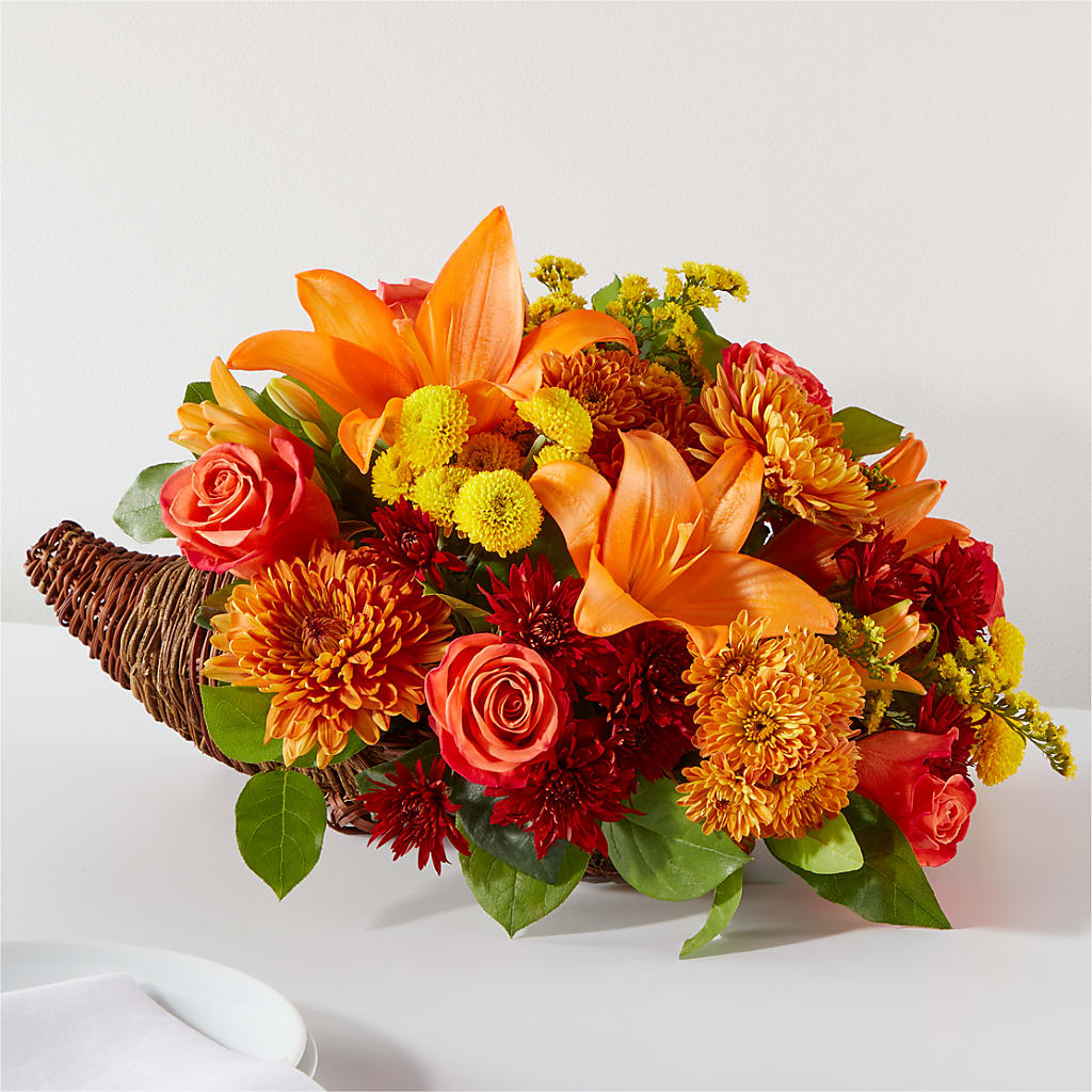 Bouquet of Blessings Cornucopia – Halstead Floral At The Plaza, Halstead KS