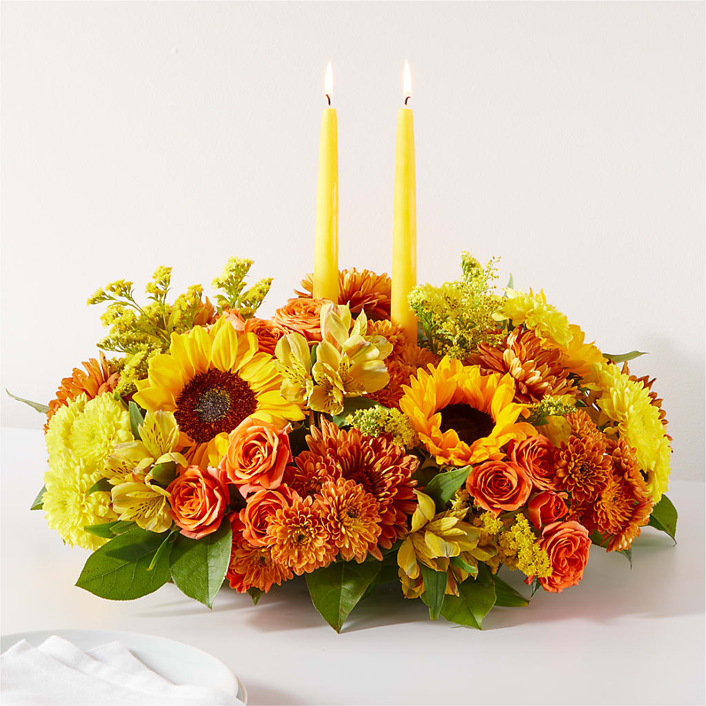 Autumn Harmony Centerpiece – Halstead Floral At The Plaza, Halstead KS