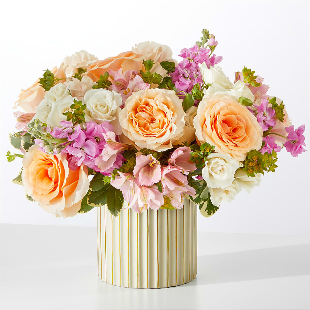 Paradise Bouquet with Ivory Vase – Halstead Floral At The Plaza, Halstead KS