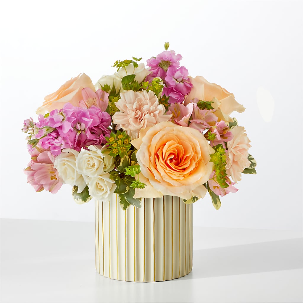Paradise Bouquet with Ivory Vase – Halstead Floral At The Plaza, Halstead KS