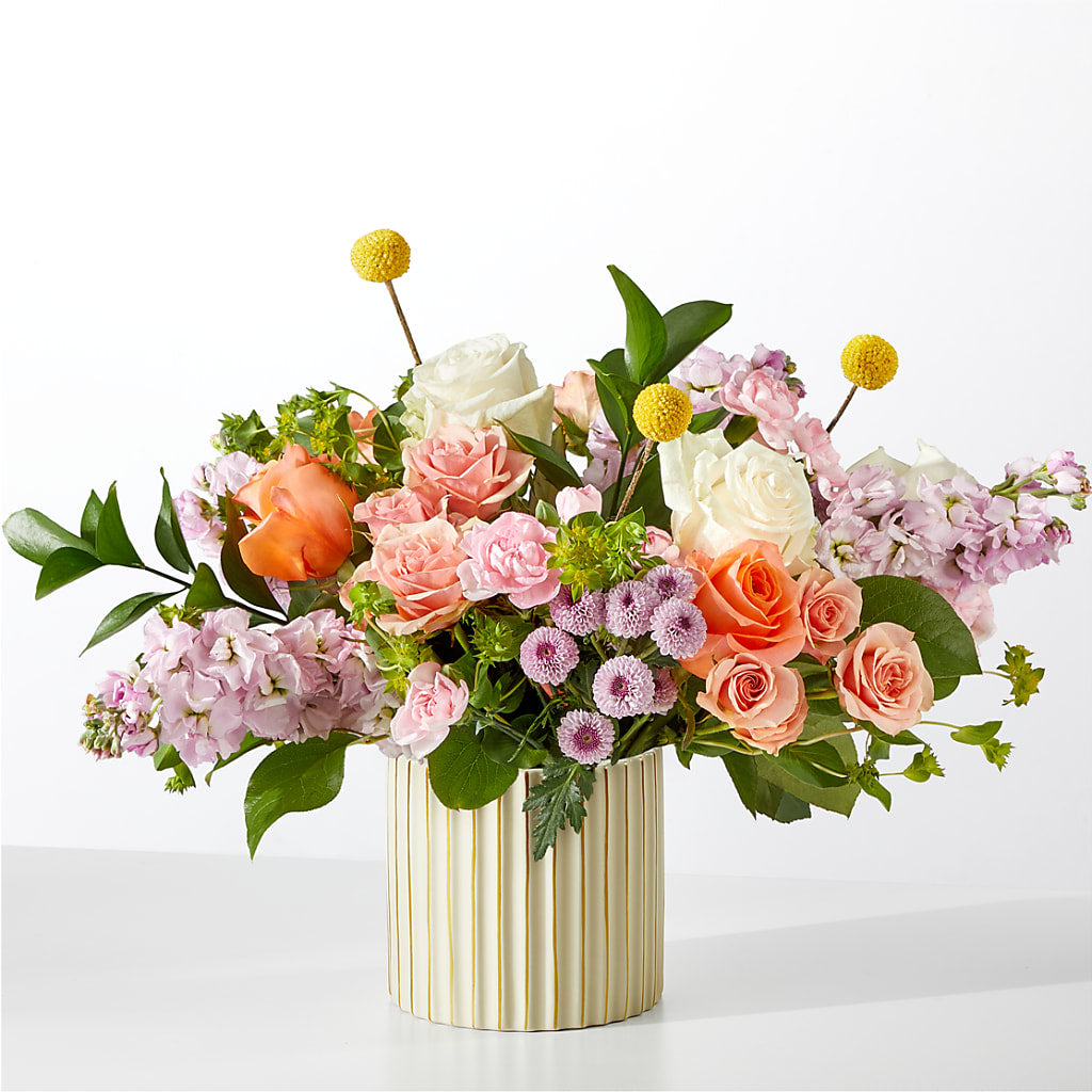 French Market Bouquet with Ivory Vase – Halstead Floral At The Plaza, Halstead KS