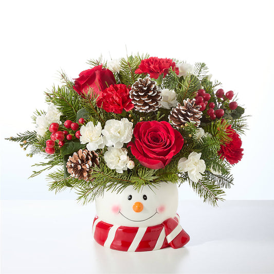 Jolly Snowman Bouquet –  Halstead Floral At The Plaza, Halstead KS