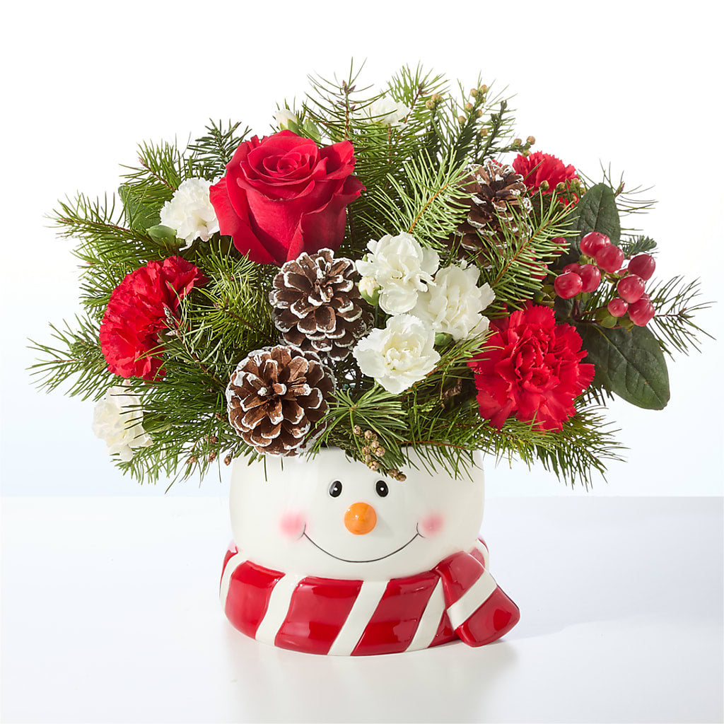Jolly Snowman Bouquet –  Halstead Floral At The Plaza, Halstead KS