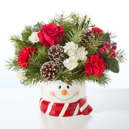Jolly Snowman Bouquet –  Halstead Floral At The Plaza, Halstead KS
