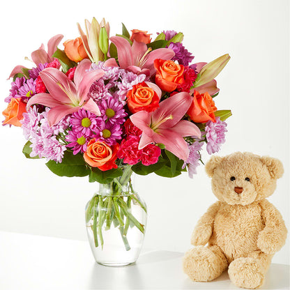 One and Only Bouquet and Bear Bundle –  Halstead Floral At The Plaza, Halstead KS