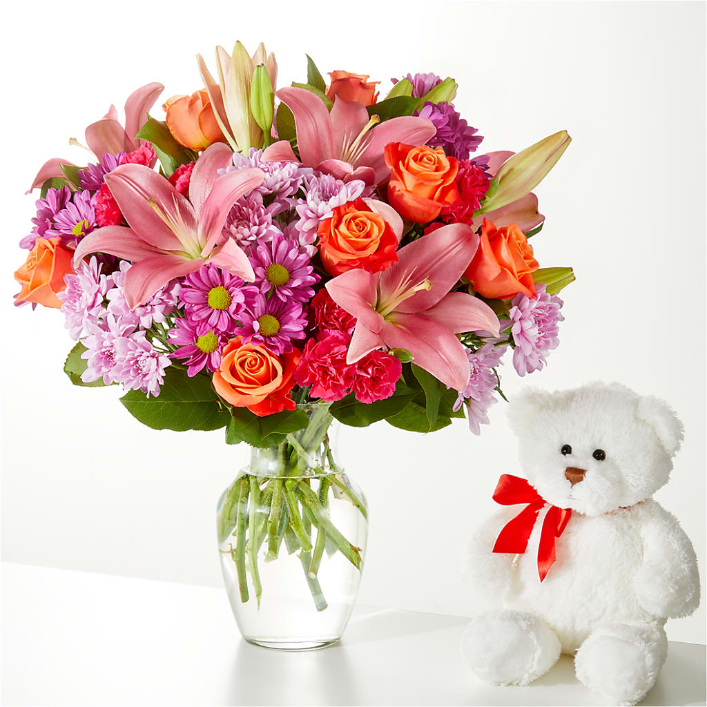 One and Only Bouquet and Bear Bundle –  Halstead Floral At The Plaza, Halstead KS