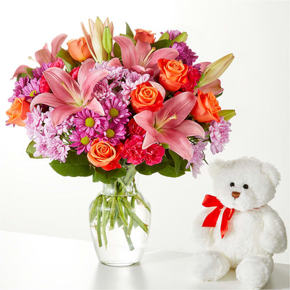 One and Only Bouquet and Bear Bundle –  Halstead Floral At The Plaza, Halstead KS