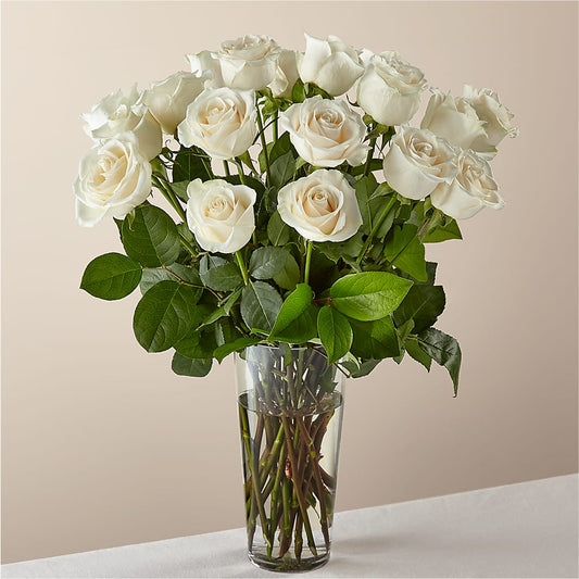 Long Stem White Rose Bouquet –  Halstead Floral At The Plaza, Halstead KS