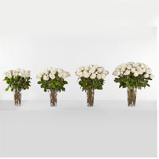 Long Stem White Rose Bouquet –  Halstead Floral At The Plaza, Halstead KS