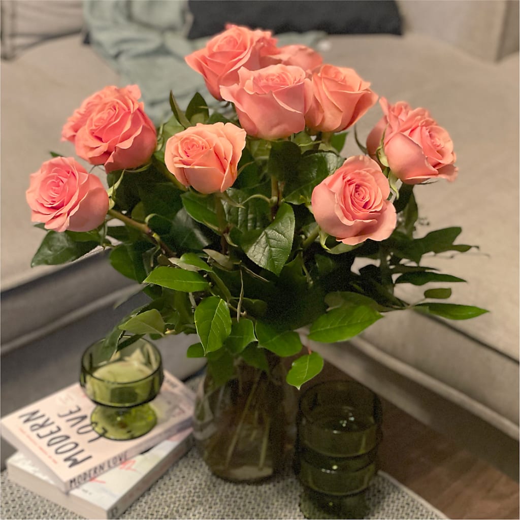 Long Stem Pink Rose Bouquet –  Halstead Floral At The Plaza, Halstead KS