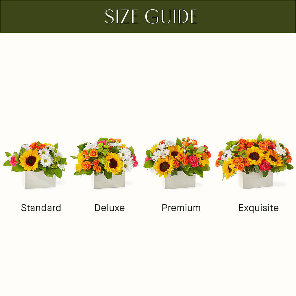 Sun-drenched Blooms Box Bouquet –  Halstead Floral At The Plaza, Halstead KS