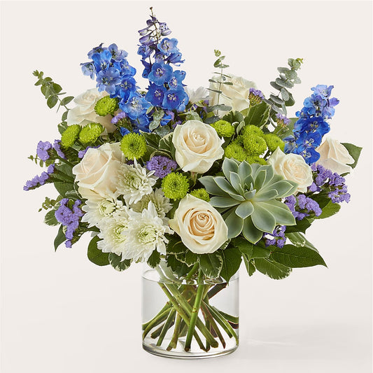 Cerulean Waves Bouquet –  Halstead Floral At The Plaza, Halstead KS