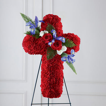 Faithful Hero Floral Cross –  Halstead Floral At The Plaza, Halstead KS