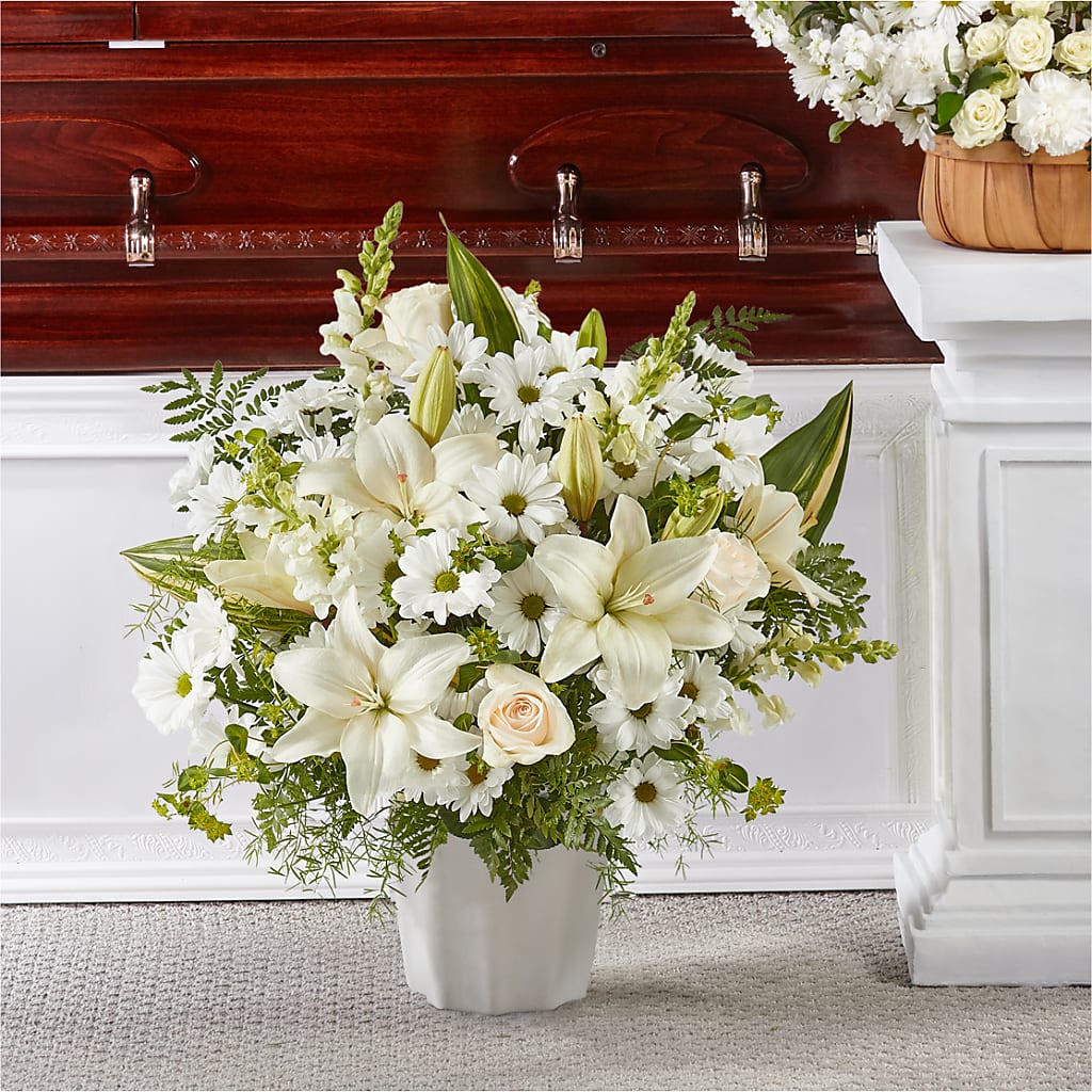 Thoughts of Tranquility Floor Basket –  Halstead Floral At The Plaza, Halstead KS