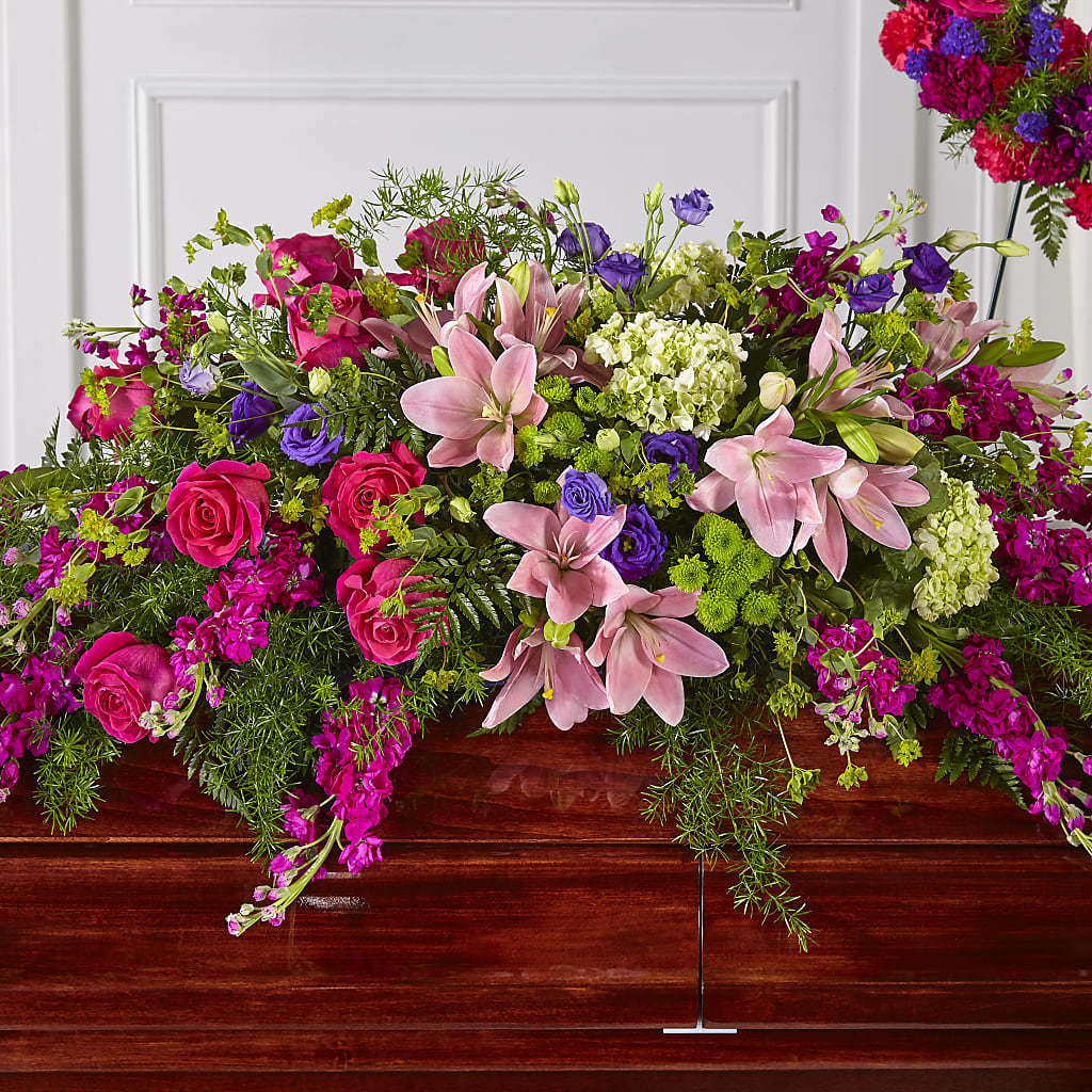 Radiant Tribute Casket Spray –  Halstead Floral At The Plaza, Halstead KS