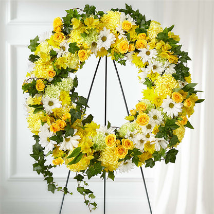 Golden Remembrance Wreath –  Halstead Floral At The Plaza, Halstead KS