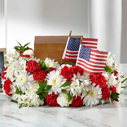 Spirit of Patriotism Cremation Adornment –  Halstead Floral At The Plaza, Halstead KS