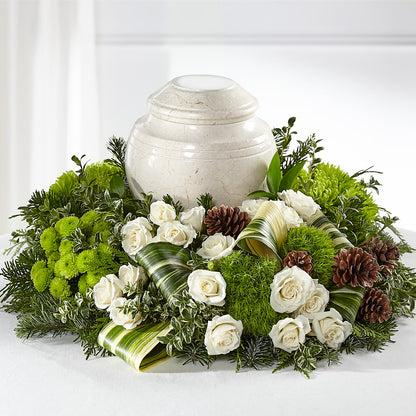 Precious Evergreen Cremation Adornment –  Halstead Floral At The Plaza, Halstead KS
