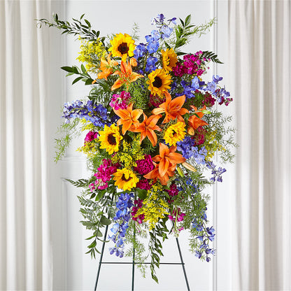 Sunlit Memories Standing Spray (Standard) –  Halstead Floral At The Plaza, Halstead KS