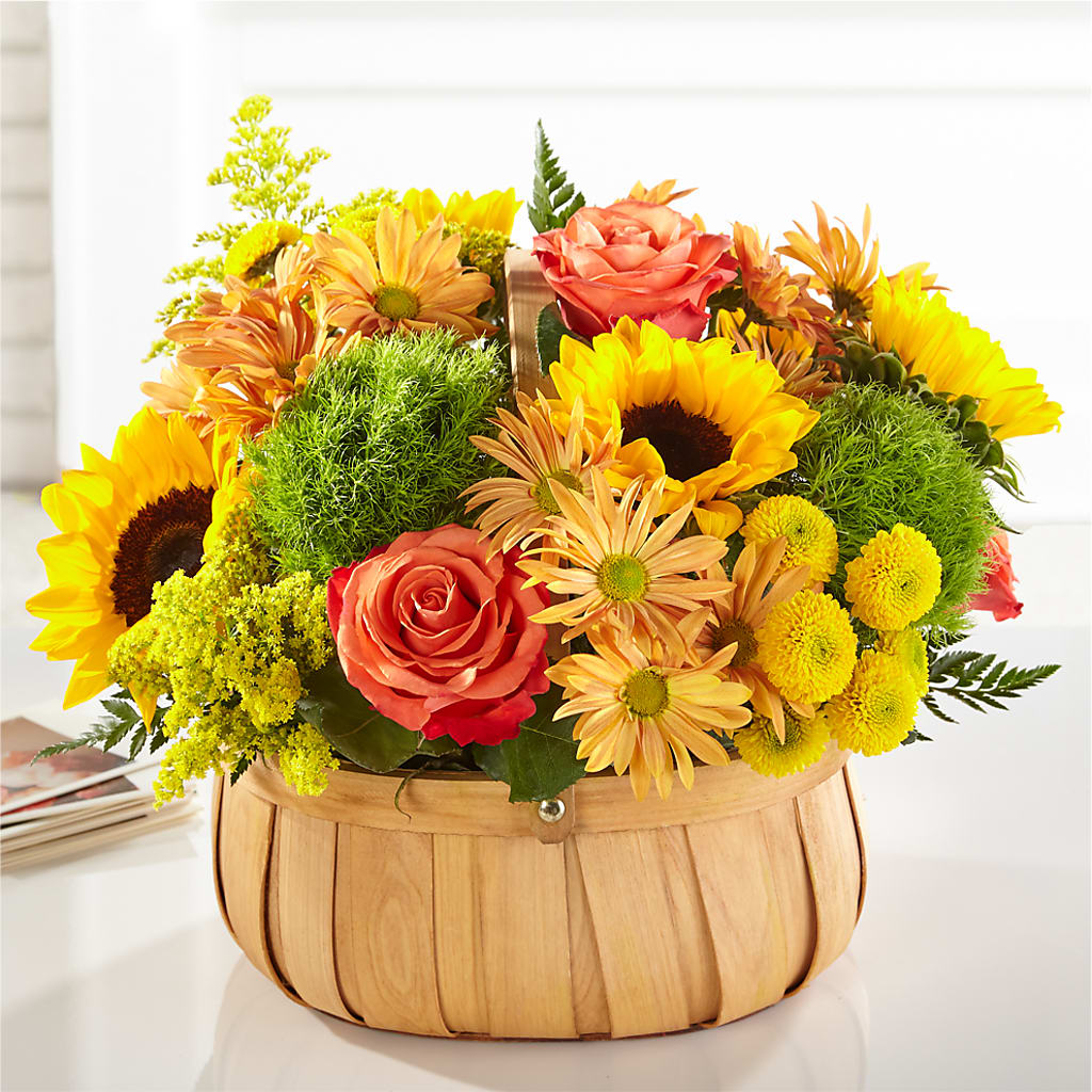 Harvest Sunflower Basket –  Halstead Floral At The Plaza, Halstead KS