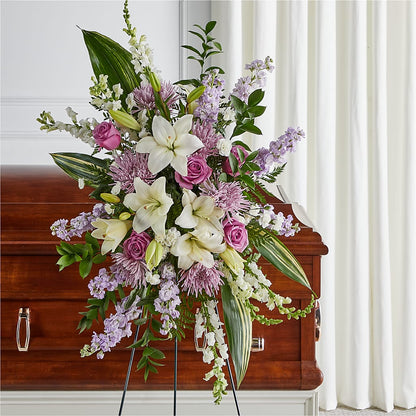 Grateful Hearts Standing Spray –  Halstead Floral At The Plaza, Halstead KS