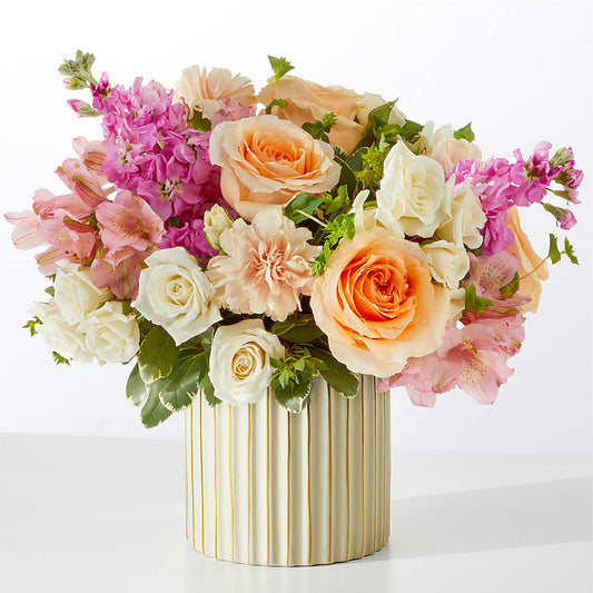 Paradise Bouquet with Ivory Vase