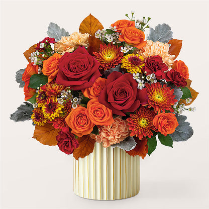 Merlot Bouquet with Ivory Vase –  Halstead Floral At The Plaza, Halstead KS