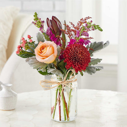 Moody Hues Bouquet –  Halstead Floral At The Plaza, Halstead KS