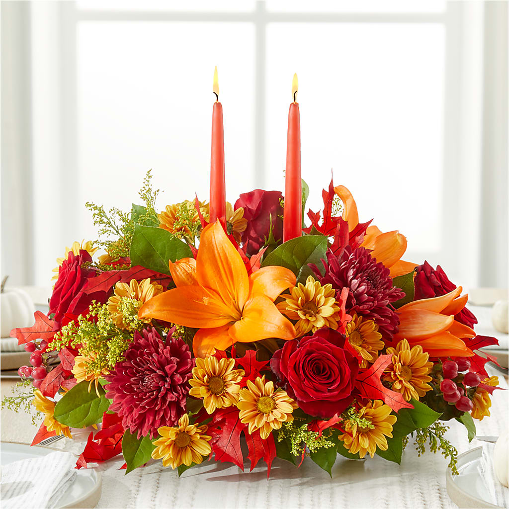 Autumn's Embrace Centerpiece –  Halstead Floral At The Plaza, Halstead KS