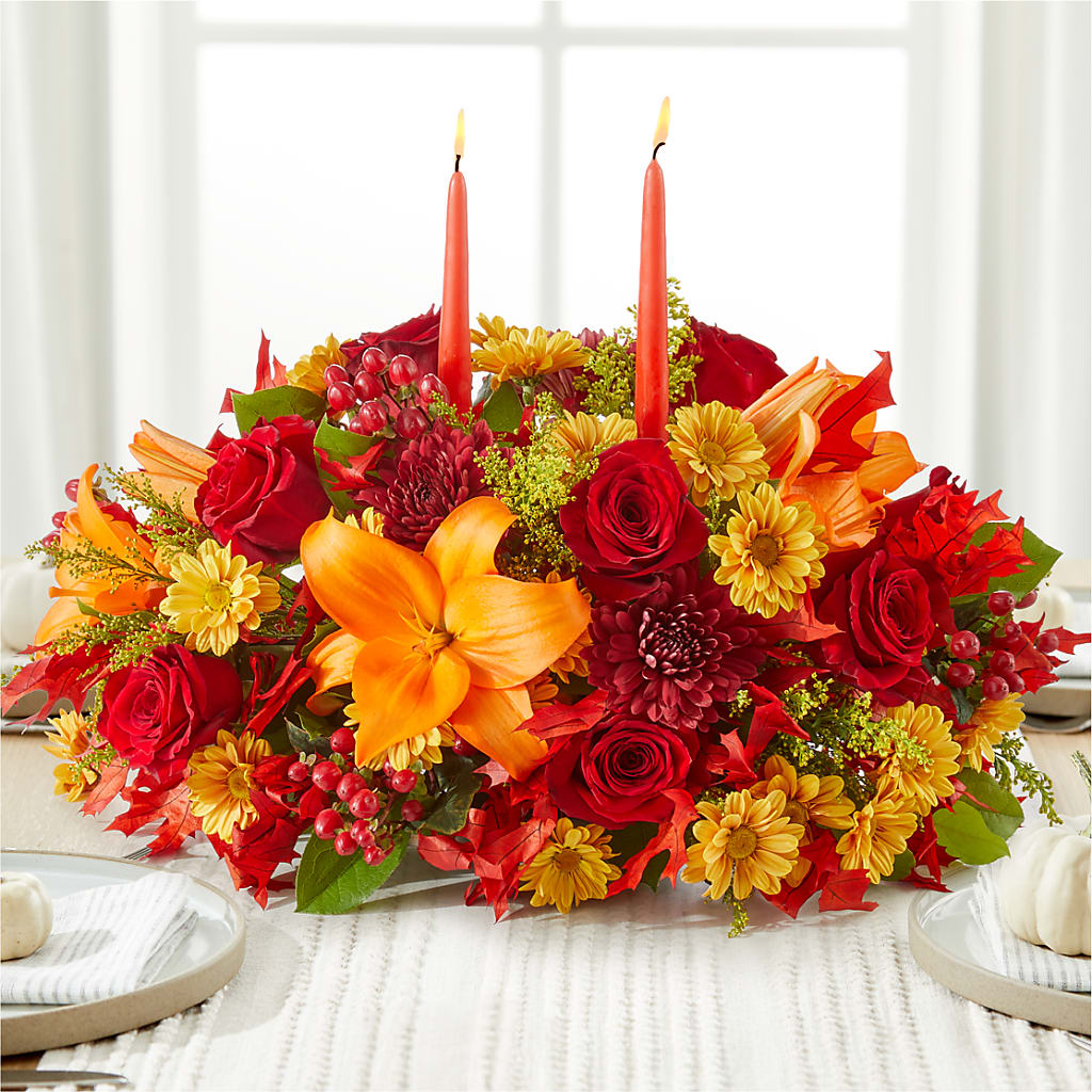 Autumn's Embrace Centerpiece –  Halstead Floral At The Plaza, Halstead KS