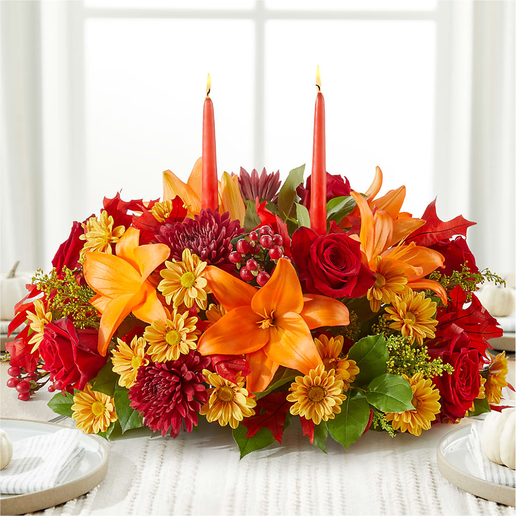 Autumn's Embrace Centerpiece –  Halstead Floral At The Plaza, Halstead KS