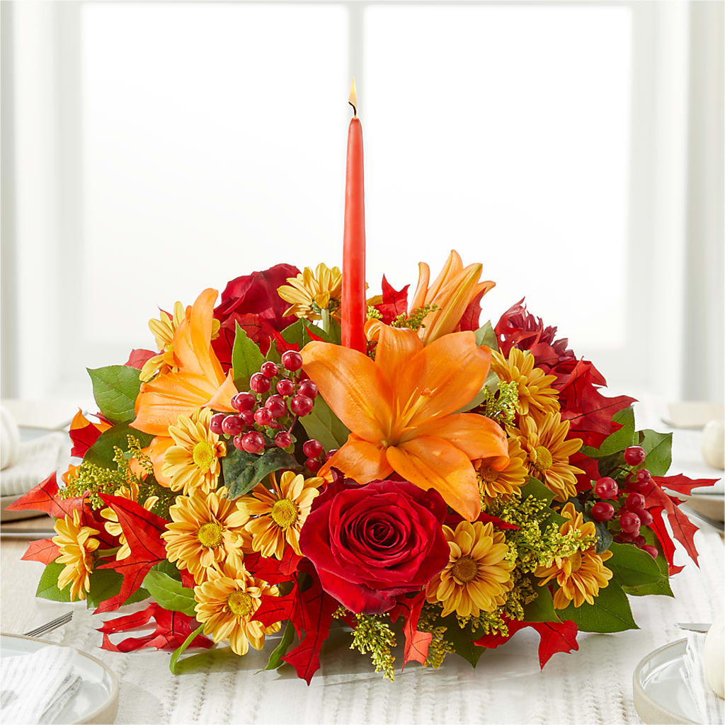 Autumn's Embrace Centerpiece –  Halstead Floral At The Plaza, Halstead KS
