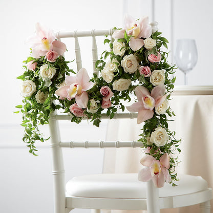 Orchid Rose Chair Décor –  Halstead Floral At The Plaza, Halstead KS